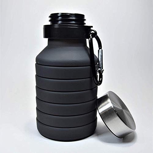 Silicone water bottle for climbing and travel, priced at $6.99.