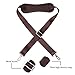 52 Inch Universal Replacement Shoulder Strap Adjustable Webbing with Metal Swivel Hooks For Laptop Case Briefcase Pet Carrier (Brown)