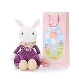 Me Too Tiramitu Stuffed Bunny Plush Rabbit Dolls Toys Purple Dress 16 Inches+Gift Bag