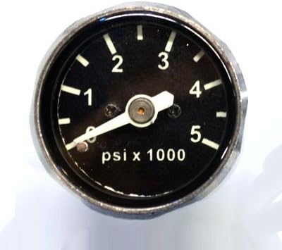 Hi-Pressure Pony Bottle Port Plug Scuba Diving Gauge (PSI) Bottom Black Pressure