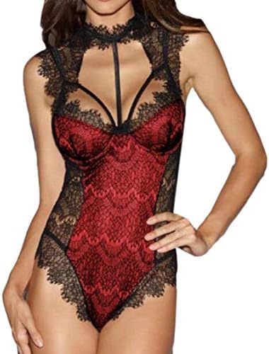 TTYLLMAO Women Lingerie Teddy One Piece Lace Babydoll Bodysuit Underwear