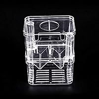 Andyly Small Fish Tank Incubator,Aquarium Baby Fish Hatchery Breeding Box Acrylic White Transparent Breeder Isolation Divider
