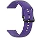 Fit for Samsung Galaxy Watch Active 2 Watch Bands, 20mm Silicone Quick Release Replacement Band Straps Wristbands Fit for Garmin Vivoactive 3 Music Women Men (Purple, Small)