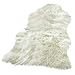 BUZIO Luxurious Soft Faux Sheepskin Rug Super Fluffy Silky Carpet for Bedroom Floor Sofa Chair Armchair or Couch, Ivory White, 24 x 36 Inches