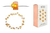 LED Wire Lights, LED String Lights, Battery Operated String Lights with 36 Beer Mug Shaped Warm LEDs for Party, Bedroom, Kitchen, Patio, Deck and more, 12 Feet Long