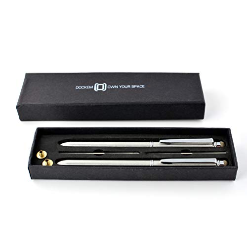 Dockem Executive Pen and Microfiber Stylus Gift Box: 2 Color Ink Combo (2 ink colors in 1 Pen, Red & Black Ink): Fabric Stylus and Ballpoint Giftbox (item DCKMST14-GBX)