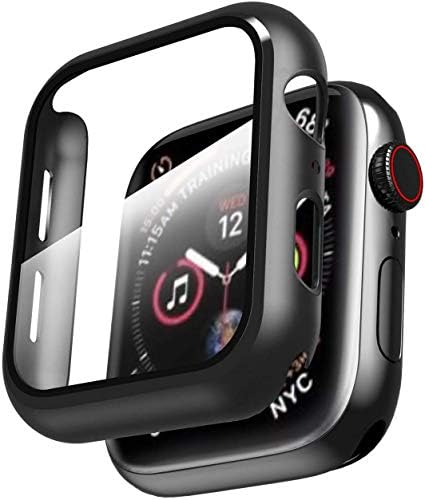 Smiling Case Compatible with Apple Watch Series 6/SE/Series 5/Series 4 44mm  with Built in Tempered Glass Screen Protector- All Around Hard PC Case  Overall Protective Cover price in Saudi Arabia | Amazon