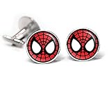 Spiderman Cufflinks, Spider-Man Tie Clip Tack, Avengers Jewelry, Superhero Wedding Party Gift, Groomsmen Geek Gift