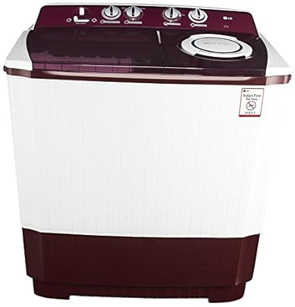 LG 10.0 kg Semi-Automatic Top Loading Washing Machine (P2065R3SA, Burgundy)