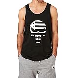 Loo Show Mens Punisher United States Flag Spike Skull Tank Top