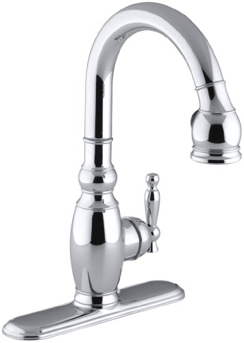 KOHLER K-691-CP Vinnata Secondary Kitchen Sink Faucet, Polished Chrome