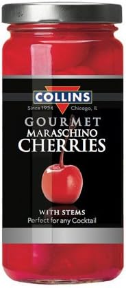 Collins Accessories Gourmet Maraschino Cherries, 10.0 Fluid Ounce