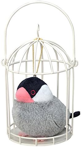 Soft and Downy Basket Mascot Soft Stuff Plush Doll Ball Chain Sakura Java Sparrow