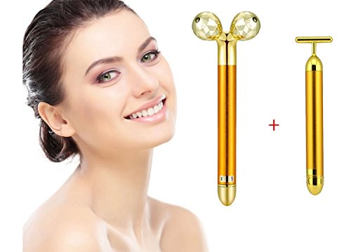 Beauty bar 24k golden pulse facial massager viper-q t-s…