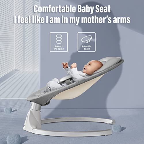 Bioby Baby Swing for Infants,The FivePoint Seat Belt,Bluetooth Touch