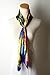 Large Square Satin Silk Like Lightweight Scarfs Hair Sleeping Wraps for Women Yellow Blue Abstract Pattern