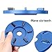 Six Teeth Power Wood Carving Disc Tool Milling Cutter, Woodworking Turbo Tea Tray Digging Wood Carving Disc Tool Milling Cutter for 16mm Aperture Angle Grinder Blue