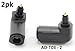 CablesOnline 2-Pack Right Angle (90 Degree) Toslink Digital Optical Audio Adapter (AD-T03-2)