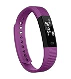 Fitness Tracker NewYouDirect Fit Smart Watch Activity Tracker Pedometer Sweatproof Sports Bracelet with Sleep Monitor Calorie/Step Counter Bluetooth 4.2 for Android IOS(Purple)