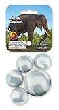 MegaFun USA Glass Mega Marbles Asian Elephant Game Net Set (25 Piece)