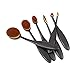OrliverHL 6Pcs Professional Oval Toothbrush Foundation Contour Powder Blush Conceler Eyeliner Blending Brushes Set
