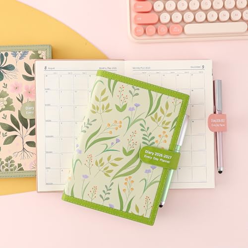 Mljtoyo 2026-2027 Academic Planner A5 Page A Day Planner Soft Cover Organizer Daily Planner July 2025 - June 2026, A5 Daily Planner with Pen, Stickers, Back Pocket, 3