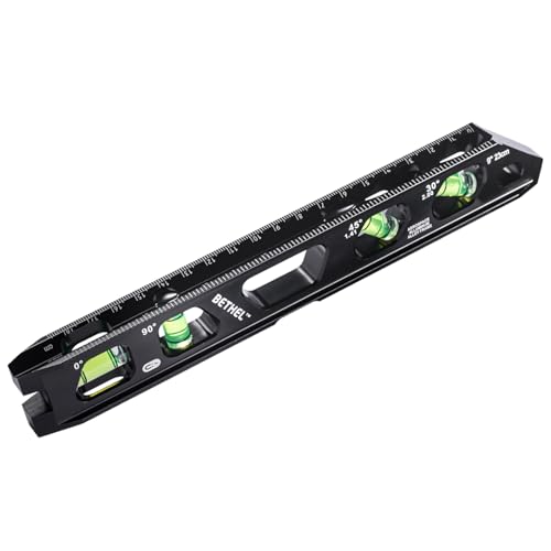 BETHEL 9 Inch Magnetic Torpedo Level with 4 Bubble Vials, V-Groove &