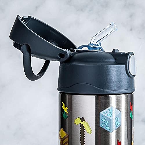 Amazon Com Thermos Minecraft 12 Oz Funtainer Bottle Green Kitchen Dining