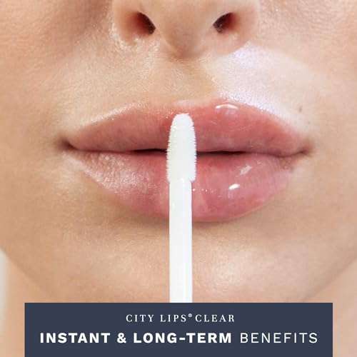 City Beauty City Lips Clear - Plumping Lip Gloss - Hydrate & Volumize - High Shine Lip Plumper - Hyaluronic Acid & Peptides Visibly Smooth Lip Wrinkles - Cruelty-Free