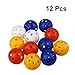 TOYMYTOY 12pcs Perforated Plastic Play Balls Hollow Golf Practice Training Sports Balls (Mixed Colors)