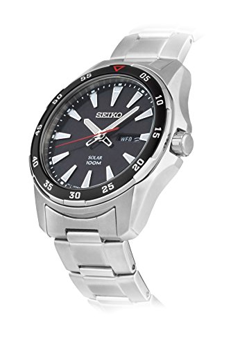 Seiko Reloj Analógico Energía Solar para Hombre con Correa de Acero Inoxidable – SNE393P1 - Imagen 3