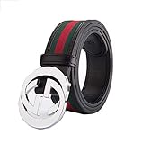 Trzok Man's Fashion Leather Alloy Buckle G Belt (34