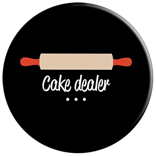 Rolling Pin PopSocket Baker Cake Dealer Black - PopSockets Grip and Stand for Phones and Tablets