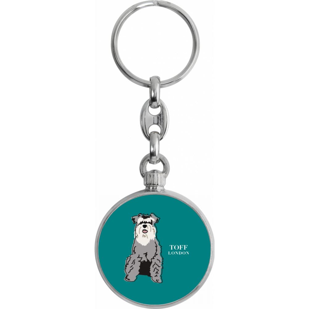 Toff London Grey Miniature Schnauzer Dog Keyring