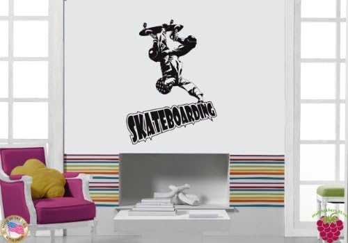 Little Angle Wall Stickers Scateboarding Scateboard Extreme Sport Cool Decor Z1696I