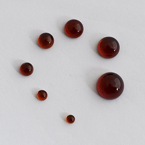 Grade AA Natural Hessonite Garnet Semi-Precious Gemstone Round Cabochon - 10 Cabochons - 4mm