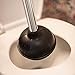 Kleen Freak 3010000 Antibacterial Germ Guard Toilet Plunger with Aluminum Handle and Maximum Plunging Power, Black/Polished