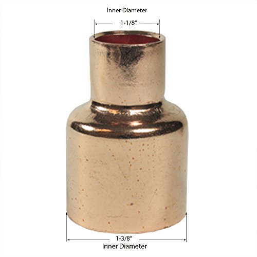 Libra Supply 1-1/4'' x 1'', 1-1/4 x 1 inch, 1-1/4 x 1-inch Copper Pressure Coupling Bell Reducer C x C, (click in for more size options)Copper Pressure Pipe Fitting Plumbing Supply