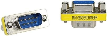 VIKINS Serial 9 Pin Male Female M/M F/M F/F Coupler Adapter DB9 RS232 Gender Changer (Male to Female)