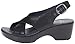 Dansko Women's Jacinda Black Snake Wedge Sandal