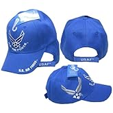 Trade Winds US Air Force USAF Wings Insignia Royal Blue Shadow Embroidered Cap Hat Licensed