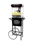 Paramount 6oz Popcorn Maker Machine & Cart - New Upgraded Feature-Rich 6 oz Hot Oil Popper [Color: Black]