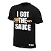 WWE Enzo Amore I Got The Sauce Youth Authentic T-Shirt Black Medium