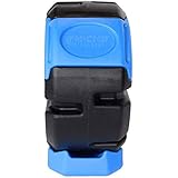 FCMP Outdoor Half Size 19 Gallon Plastic Rolling Composter Tumbler Bin, Blue