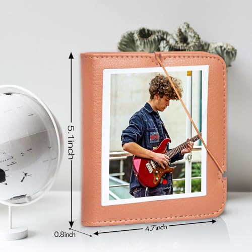 Rieibi Photo Album for Fujifilm Instax Wide210/Wide300/Wide400 Camera, Album for Polaroid 3.4x4.3 inch Wide Film, PU Leather Photo Frame for Instax Wide 400 Album