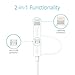 Apple MFi Certified Lightning Cable - Skiva USBLink Duo Short 2-in-1 Sync and Charge Cable (6