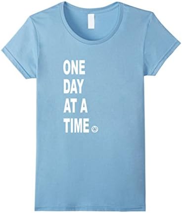 Womens Women's Athletic One Day At A Time Alcoholics Anonymous AA XL Baby Blue