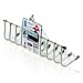 HANGERWORLD Chrome Metal Accessory Hanger for Belts, Ties and Jewellery with 10 Individual Hooks