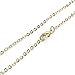 Wholesale 12 PCS Gold Plated Brass Flat Cable Chain Finished Necklace Chains Bulk for Jewelry Making (18 Inch(1.5MM))