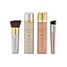 Jerome Alexander MagicMinerals AirTint Skin-Perfecting Tinted Moisturizers, 4-Piece Set with Hydrating & Illuminating Tinted Moisturizer Airbrush Sprays, 2 Kabuki Brushes